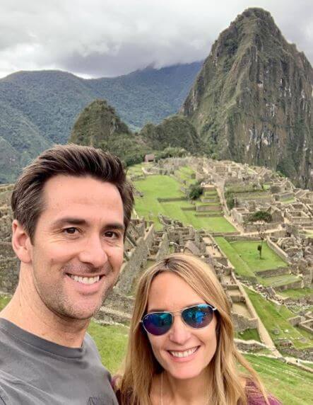Brandi Briggs with her husband, Dave Briggs at Machu Picchu.